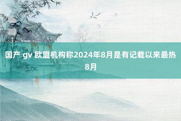 国产 gv 欧盟机构称2024年8月是有记载以来最热8月
