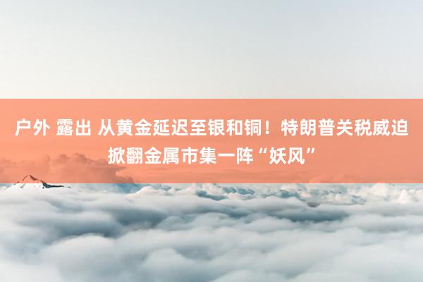 户外 露出 从黄金延迟至银和铜！特朗普关税威迫掀翻金属市集一阵“妖风”
