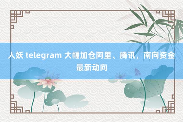 人妖 telegram 大幅加仓阿里、腾讯，南向资金最新动向